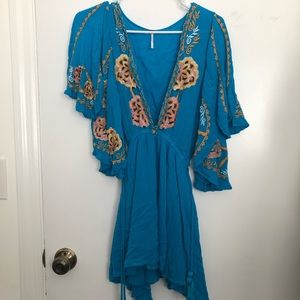 Free People dress tunic with tie waist XS